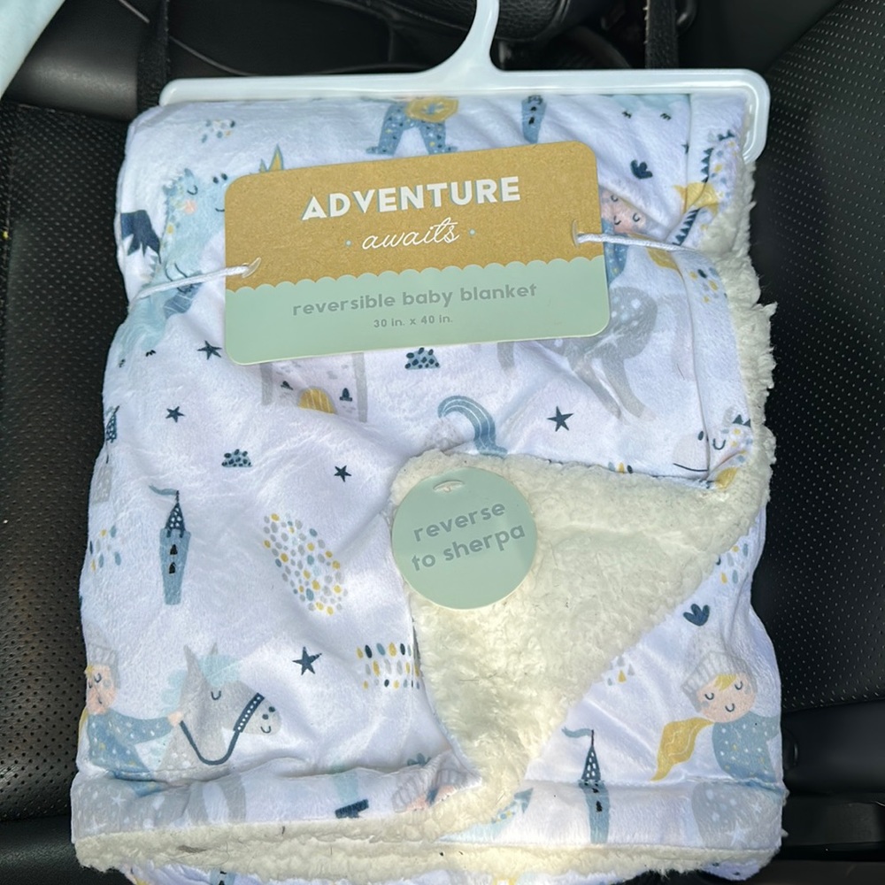 COPY - Adventure Awaits baby blanket